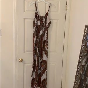 Milano spaghetti strap maxi dress- high waisted